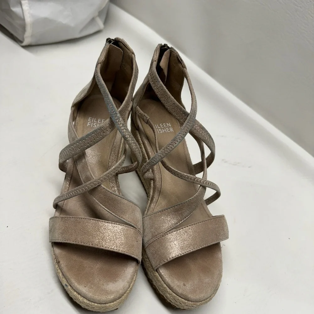 Eileen Fisher women’s platform wedges sandals size 5.5